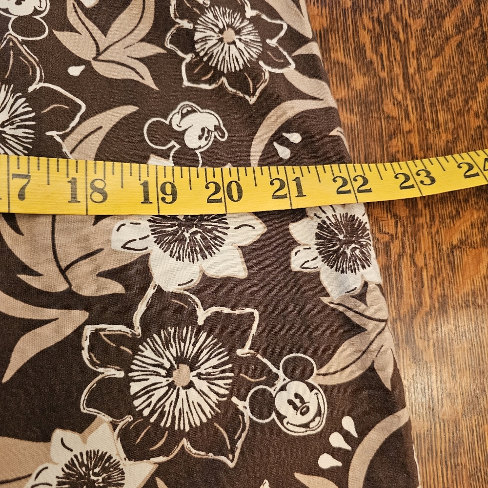 Disney Mickey's Brown Tropical Floral Midi Dress - Picture 11 of 12